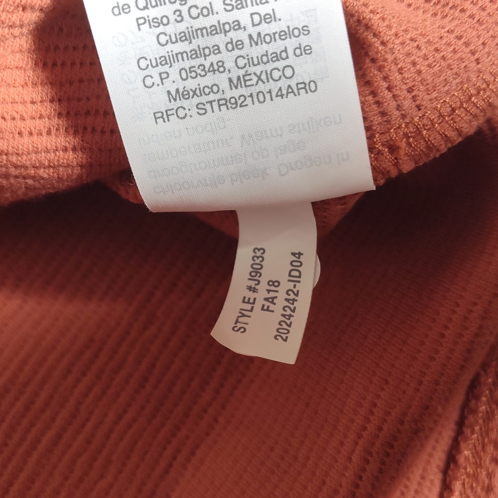 Madewell Texture & Thread Square Neck Ribbed Orange Dress S - Picture 12 of 12